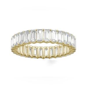 Charles & Colvard Emerald Trellis Eternity Band